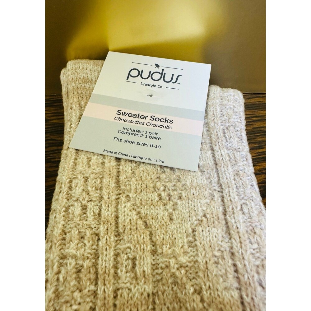NWT Pudus Lifestyle Co. Over-The-Knee Sweater Socks Women's Shoe Size 6-10